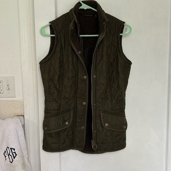 Barbour Calvary Fleece Lined Gillet Vest Olive/US 4 - Picture 1 of 4